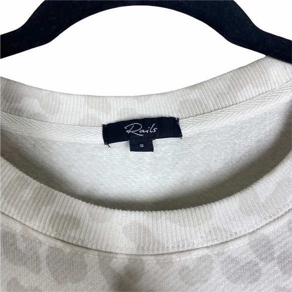 RAILS Marlo Zip Sweatshirt In Grey Jaguar Design Side Zipper Detail sz Small - Picture 3 of 8